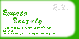 renato weszely business card